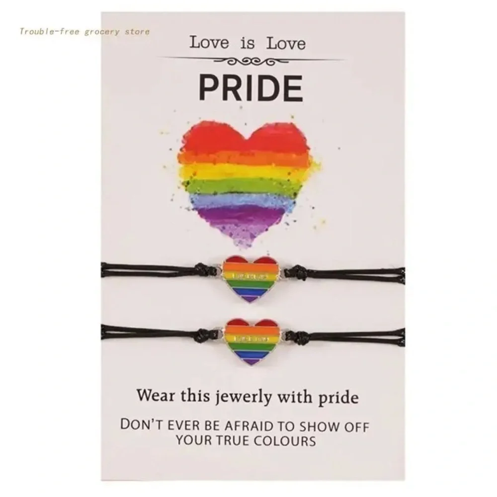 3 For $35 Gay Pride 🏳️‍🌈 Flag Heart Bracelet Sets PRIDE Month Celebration